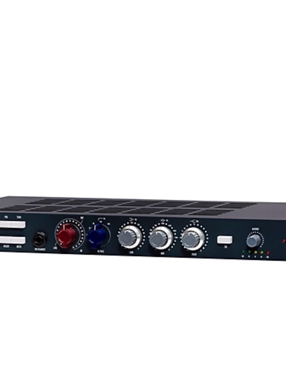 Car Audio Equalizer with Red & Blue Control Knobs